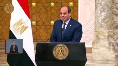 الرئيس السيسى: أهنئ الرئيس الجزائرى على فوزه بولاية رئاسية جديدة