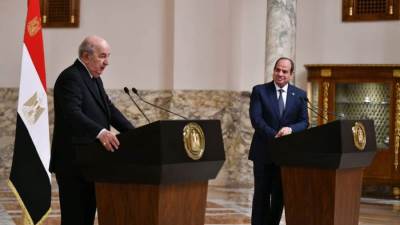 الرئيس الجزائري: العلاقات مع مصر قوية ونضالنا مشترك دفاعا عن الأمة العربية