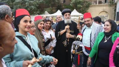 الكاتدرائية الثقافة تجمع أطفال مصر لرسم "جدارية المحبة والسلام" بتوقيع البابا 