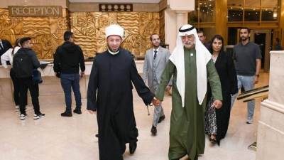 وزير التسامح والتعايش بدولة الإمارات يشيد بجهود وزير الأوقاف في التعريف بمنهج الإسلام المعتدل