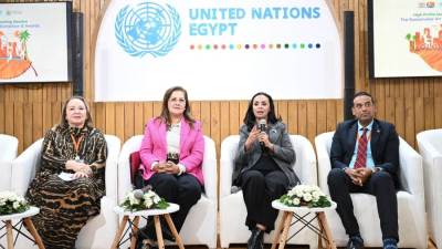 وزيرة التضامن تشارك في جلسة "دور الفن المستدام في دعم المجتمعات والتنمية"