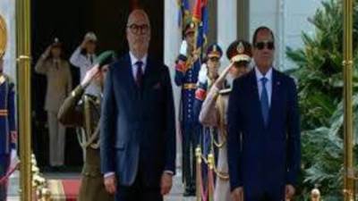 الرئيس السيسى يستقبل نظيره فى إستونيا ألار كاريس بقصر الاتحادية