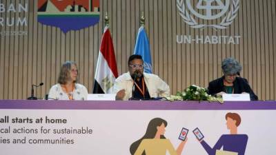 بالشراكة مع "هابيتات".."الدولي للمهندسين المعماريين" يقدم جوائز 2030 على هامش المنتدى الحضري