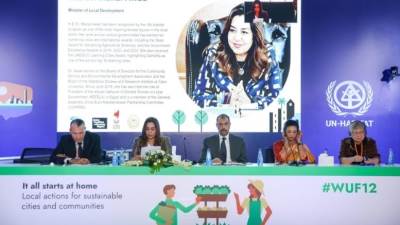 منال عوض: الحكومة المصرية تعمل على تعزيز قدرة المدن والمجتمعات المحلية على التكيف مع التغيرات المناخية بدعم تطوير منظومة الصرف الصحي