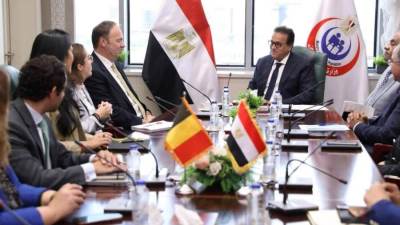 نائب رئيس مجلس الوزراء وزير الصحة السكان يستقبل سفير دولة بلجيكا لدى مصر لبحث اوجه التعاون المشترك في القطاع الصحي
