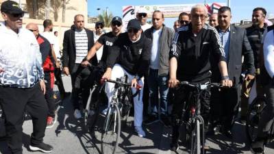 بمشاركة 1000 متسابق من مختلف محافظات الجمهورية.. وزير الشباب والرياضة ومحافظ شمال سيناء يطلقان مهرجان الدراجات