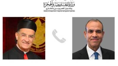 اتصال هاتفي بين وزير الخارجية والهجرة وبطريرك الكنيسة المارونية