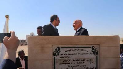 وضع حجر أساس نادى المعلمين بمدينة قنا الجديد