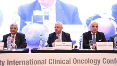 وزير التعليم العالي ورئيس جامعة عين شمس يفتتحان فعاليات المؤتمر الحادي عشر لقسم علاج الأورام والطب النووي بطب عين شمس