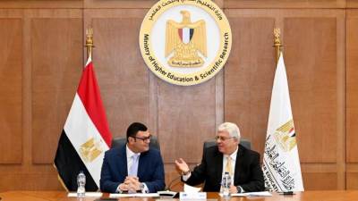 وزيرا الإسكان والتعليم العالي يستعرضان موقف تنفيذ وتشغيل جامعتي العلمين الدولية والمنصورة الجديدة ويبحثان التعاون المشترك 