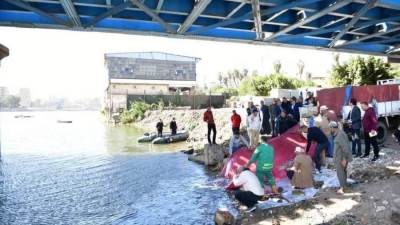 "إستكمالاً لعمليات تنمية المصايد الطبيعية".. إلقاء مليون وحدة زريعة بلطى نيلى بالمنصورة