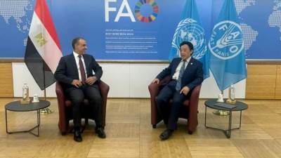 وزير الخارجية يلتقي بمُدير عام منظمة الأغذية والزراعة "الفاو"