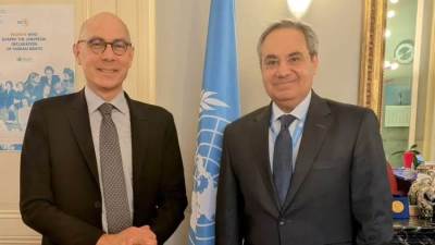 المندوب الدائم لمصر فى جنيف يلتقى المفوض السامى لحقوق الإنسان