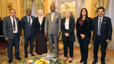 رئيس الجابون يستقبل وفد المقاولون العرب