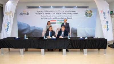 مجموعة «ألاميدا للرعاية الصحية» توقع مذكرة تفاهم مع وزارة الصحة بجمهورية كاراكالباكستان