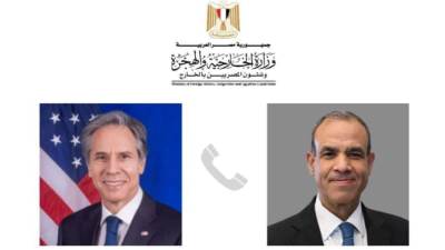 وزير الخارجية يتلقى اتصالًا هاتفياً من نظيره الأمريكي