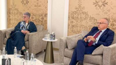 سويلم يلتقى المدير الإقليمي للمركز الدولي لبحوث التنمية ومدير إدارة المياه فى برنامج الأمم المتحدة الإنمائي