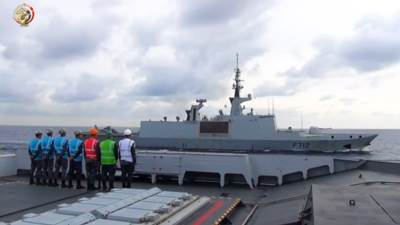 القوات البحرية المصرية والفرنسية تنفذان التدريب البحرى المشترك (كليوباترا- 2024) بنطاق البحر المتوسط