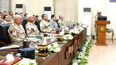 وزير الدفاع يشهد المرحلة الرئيسية لمشروع مراكز القيادة التعبوى الذى تنفذه المنطقة الجنوبية العسكرية