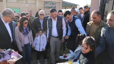 في ختام زيارتهم للمحافظة..وزراء الزراعة والتخطيط والري ومحافظ المنيا يفتتحون الجمعية التعاونية الزراعية بقرية النصر في الفشن