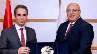 رئيس الهيئة الوطنية للإعلام أحمد المسلماني في زيارة لشركة نايل سات