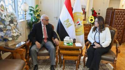 وزيرة التنمية تبحث مع محافظ شمال سيناء الموقف التنفيذي للمشروعات التنموية والخدمية