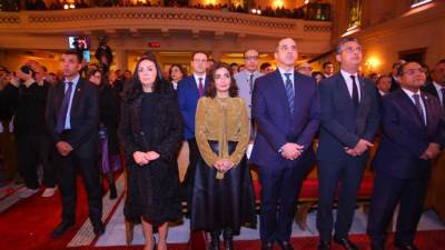 وزير التموين يشارك في احتفالية الطائفة الإنجيلية بعيد الميلاد المجيد بكنيسة قصر الدوبارة