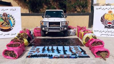 قوات حرس الحدود تنجح فى ضبط عدد من المهربين وبحوزتهم كميات من المواد المخدرة  