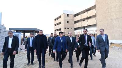 وزير الشباب والرياضة ومحافظ القاهرة يتفقدان الأعمال الإنشائية بالمدرسة الأوليمبية الدولية