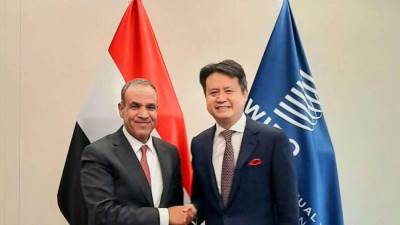 وزير الخارجية والهجرة يلتقي بمُدير عام المُنظمة العالمية للملكية الفكرية "الويبو"