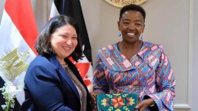 السيدة الأولي لجمهورية كينيا تزور مقر وزارة التضامن الاجتماعي بالعاصمة الإدارية الجديدة.