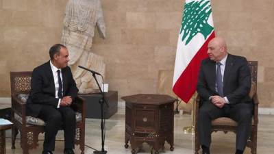 وزير الخارجية والهجرة يستهل زيارته لبيروت بلقاء رئيس الجمهورية اللبنانية