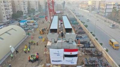 تقدم أعمال تنفيذ مشروع المرحلة الأولى من مترو الإسكندرية