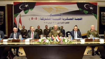 رئيس أركان حرب القوات المسلحة يشهد الجلسة الإفتتاحية لإجتماعات اللجنة العسكرية الليبية المشتركة