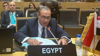 وزير الخارجية والهجرة يلقي كلمة مصر في اجتماع المجلس التنفيذي للاتحاد الإفريقي
