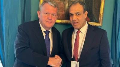 وزير الخارجية يلتقى مع وزير خارجية الدنمارك