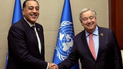 رئيس الوزراء يلتقي سكرتير عام الأمم المتحدة