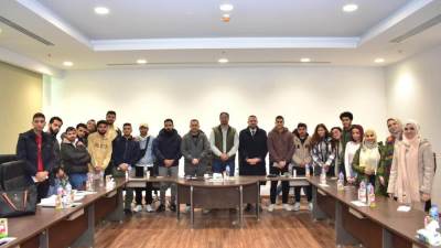 طلاب الهندسة المعمارية بالأكاديمية العربية يزورون جهاز العلمين الجديدة لعرض مقترحات مشروعاتهم