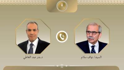 وزير الخارجية يتلقى اتصالاً من رئيس الحكومة اللبنانية