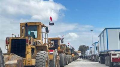 بدء دخول معدات إعمار غزة عبر معبر رفح