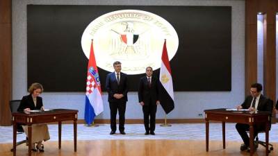 توقيع مذكرة تفاهم بين وزارة الثقافة المصرية ووزارة الثقافة والإعلام بجمهورية كرواتيا