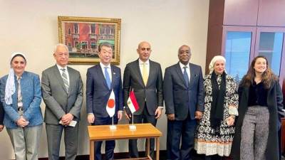 وزير التعليم يلتقي رئيس لجنة التعليم والثقافة فى البرلمان اليابانى