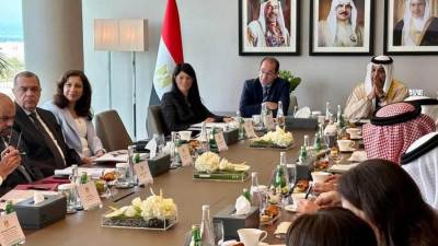 وزيرة التخطيط والتعاون الدولي خلال أعمال اللجنة الحكومية المصرية البحرينية