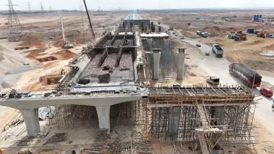 تقدم أعمال مشروع إنشاء وتنفيذ خط سكة حديد "الروبيكى/ العاشر من رمضان / بلبيس"