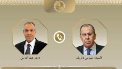 اتصال هاتفي بين وزير الخارجية والهجرة ونظيره الروسي