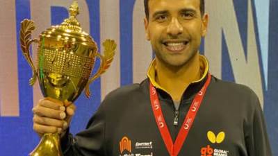 عمر عصر يتوج بذهبية بطولة أفريقيا لتنس الطاولة