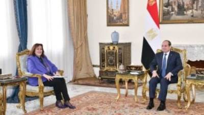 الرئيس السيسى يستقبل مفوضة الاتحاد الأوروبى لشؤون المتوسط