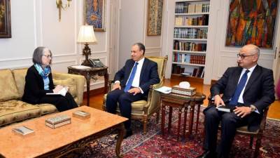 وزير الخارجية يشدد على ضرورة اضطلاع المجتمع الدولي بدوره لإنهاء الكارثة الإنسانية بغزة