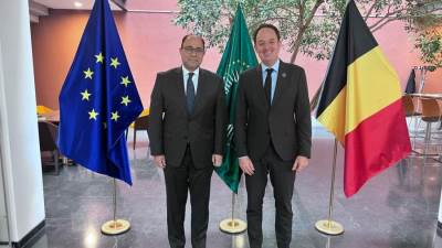 سفير مصر ببروكسل يبحث مع المدير التنفيذي لوكالة التعاون التنموي البلجيكية فرص التعاون