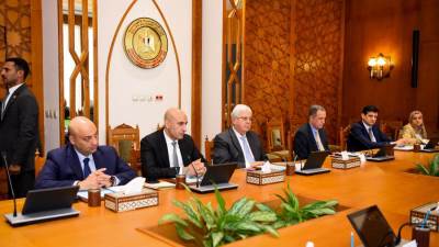 وزير الخارجية والهجرة يستقبل وزراء التعليم العالى والتربية والتعليم والعمل